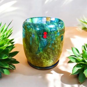甘肅墨玉骨灰罈(玉石類)A016