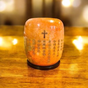 霞紅玉(天主教經文骨灰罈)4