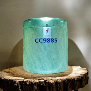 青海青花玉骨灰罈(玉石類)21