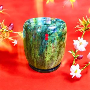 甘肅墨玉骨灰罈(玉石類)A014